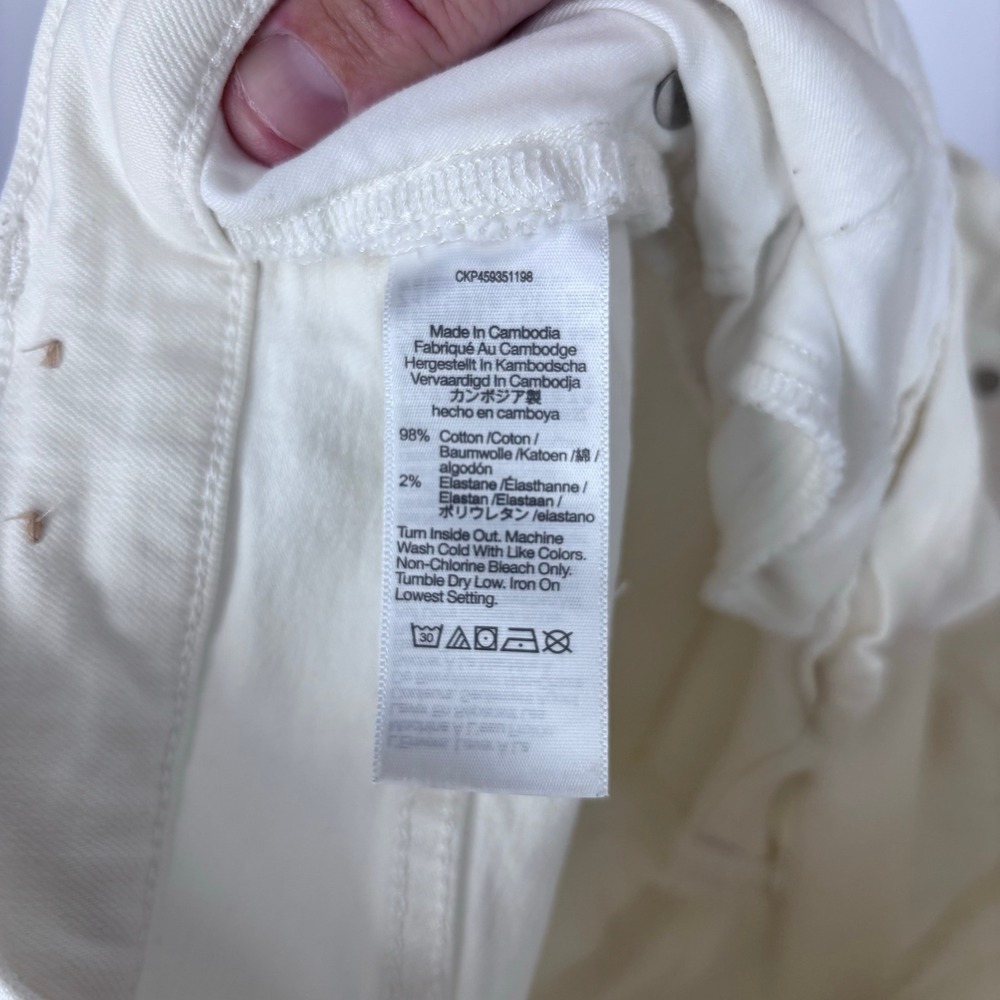 Madewell The Perfect Vintage Jean Womens 32P White High Rise Tapered Denim - Picture 8 of 10